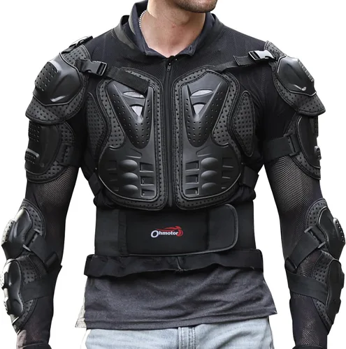 Miniatura 8 de OHMOTOR - Chaqueta protectora para cuerpo de motocicleta, para hombres, equipo de protección para motocross, protector de pecho y columna para ATV