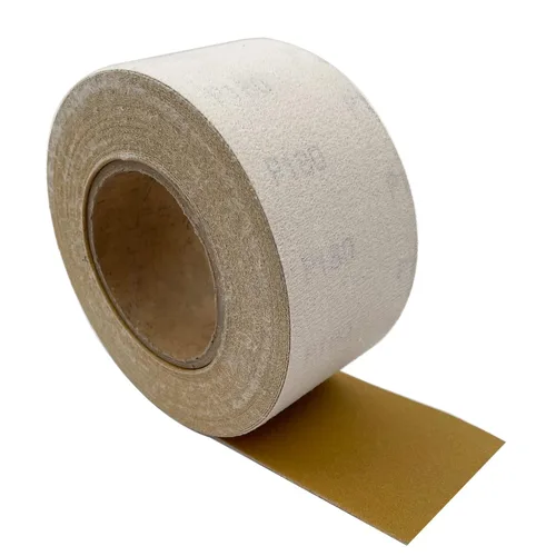 Miniatura 2 de Rollo de papel de lija de grano 180 con gancho y bucle, 2-3/4 pulgadas x 20 yardas de óxido de aluminio con respaldo de gancho y bucle, paño