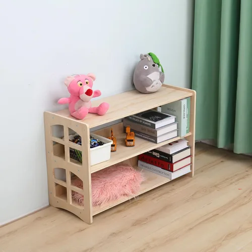 Miniatura 7 de Montessori Estantería de juguetes para niños, organizador de almacenamiento para juguetes, estantes de libros para habitación de niños, resistente