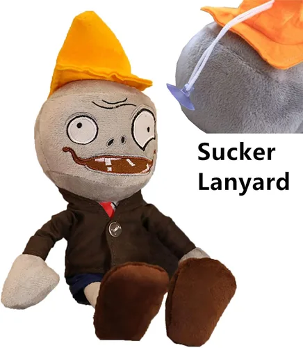 Miniatura 5 de JHESAO 12 "PVZ Felpa Conehead Zombies Brown Coat Juguetes PVZ 1 2 Peluche Suave Muñeca Roadblock Conehead Zombie Nuevo