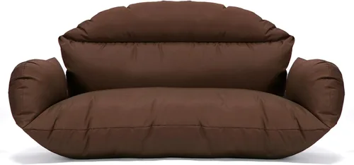 Miniatura 20 de LeisureMod Cojín colgante para silla de columpio para 2 personas, color negro, algodón suave y transpirable, funda extraíble con cremallera