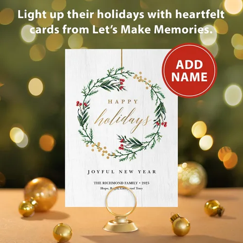 Miniatura 2 de Let's Make Memories Tarjetas de Navidad personalizadas con sobres, calidad premium, 5 x 7 – Tarjetas navideñas 2025 y sobres blancos – Corona Corona