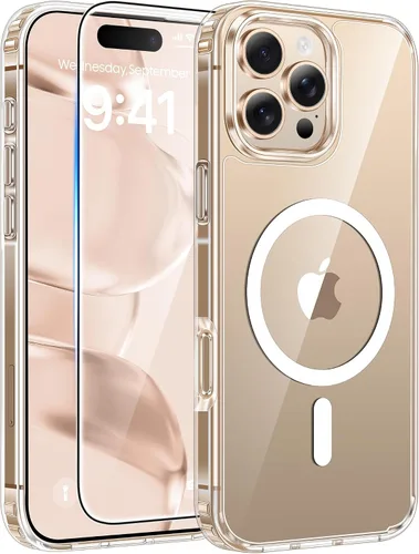 Miniatura 371 de FNTCASE - Funda para iPhone 16 Pro: magnética, mate, translúcida, de grado militar, protectora contra caídas, resistente, fina, duradera y a prueba