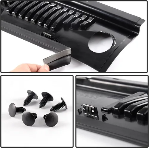 Miniatura 5 de G-PLUS Parrilla de ventilación para parabrisas compatible con Ford Mustang 1999-2004, repuesto directo del mercado de accesorios FO1270102