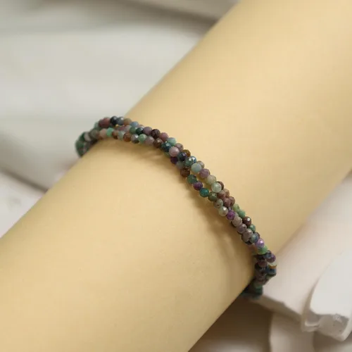 Miniatura 9 de Gempires Natural Multi Strand Beaded Bracelets Lightweight Handmade Gemstone Jewelry Hypoallergenic 8 Inch Gold Plated Stylish Everyday Wear Jewelry