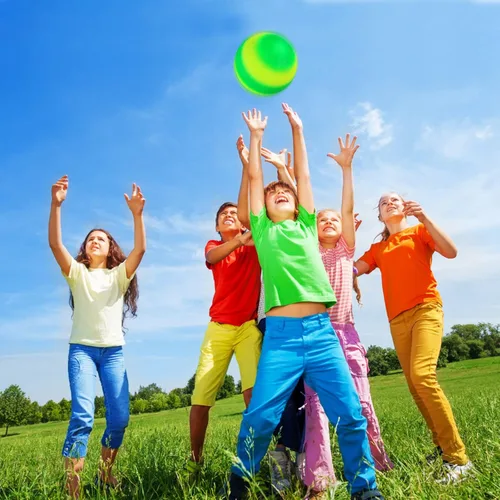 Miniatura 4 de Hooqict Paquete de 6 bolas de 8.5 pulgadas para patio de recreo con bomba de mano y 6 bolsas portátiles de red de bolas, pelotas deportivas