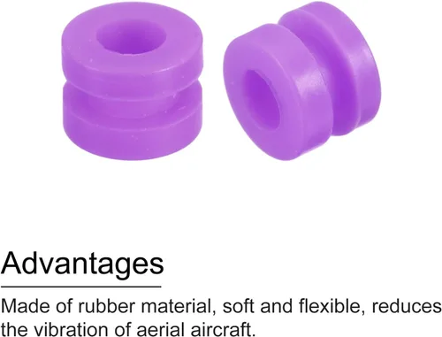 Miniatura 4 de MECCANIXITY Bolas de goma antivibración RC para control remoto F4 F7 controlador de vuelo M3x4.0.236 in bolas de absorción de impactos (púrpura)