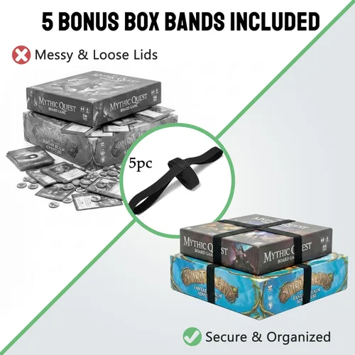 Miniatura 3 de Bolsa de juego de mesa con múltiples bolsillos, bolsa convertible y transporte de hombro, incluye 5 bandas elásticas para caja, 20.5 x 12.6 x 12.6