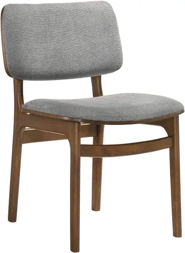 Miniatura 4 de Armen Living Lima - Juego de 2 sillas de comedor de madera con acabado de tela, 20 pulgadas de ancho, 22 pulgadas de profundidad x 20 pulgadas