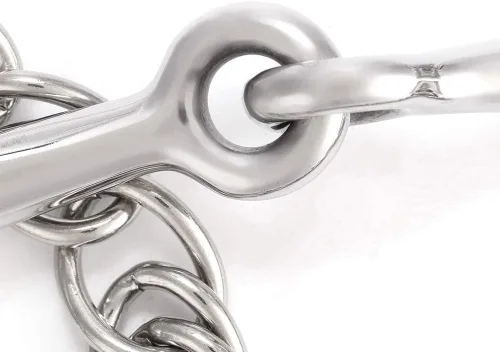 Miniatura 9 de Jointed Uxeter Kimberwicke Bit - Rodillo de boca para masticar caballos de acero inoxidable (longitud de la boca del caballo, 4.921 in)