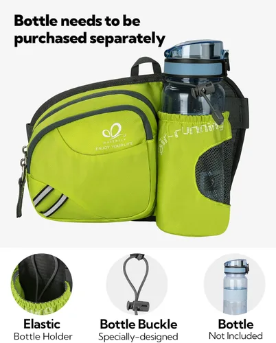 Miniatura 3 de Waterfly - Cangurera de senderismo con soporte para botella de agua para hombres y mujeres, para correr y pasear al perro, para iPhone 8 Plus, Verde