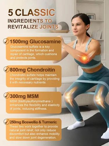 Miniatura 3 de NATURE TARGET Glucosamina, condroitina MSM cúrcuma – 120 cápsulas de suplemento de apoyo articular para alivio y movilidad, con colágeno tipo II