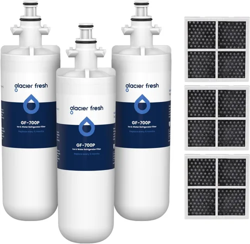 GLACIER FRESH para filtro de agua de refrigerador LG LT700P, reemplazo para LT700PC, ADQ36006101, ADQ36006102, RWF1200A, Kenmore 9690, AGF80300801,