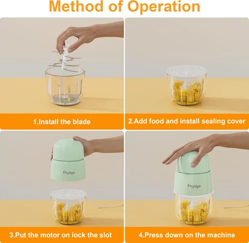Miniatura 6 de Fabricante de Comida para Bebés, Licuadora Verde de Comida para Bebés, Fabricante de Puré de Comida para Bebés de 10 oz, Procesador de Alimentos