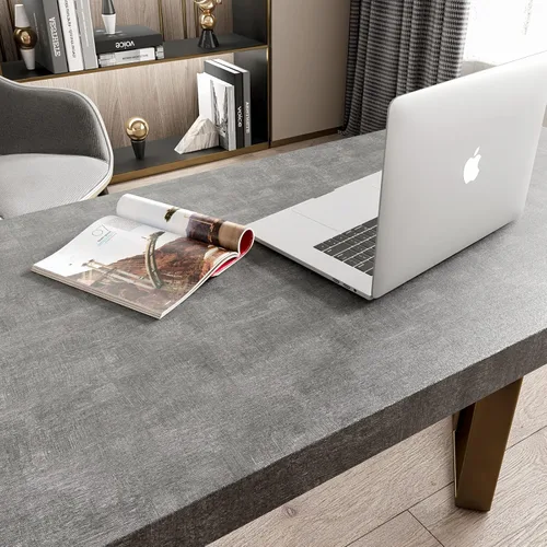 Miniatura 4 de Stickyart Papel de contacto texturizado gris plateado de 36 x 160 pulgadas para gabinetes, papel tapiz de vinilo de hormigón autoadhesivo, encimera