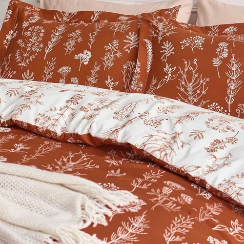 Miniatura 3 de Bedsure - Juego de edredón de tamaño California king, 3 piezas, bonito, con estampado floral, 1 suave edredón reversible con diseño botánico de 10