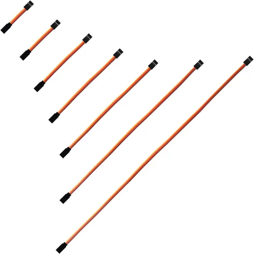 Miniatura 7 de Cable de extensión servo de 28 piezas, 7 tamaños, cable de extensión servo de 3 pines, cable de cable macho a hembra, conector de cable de cable