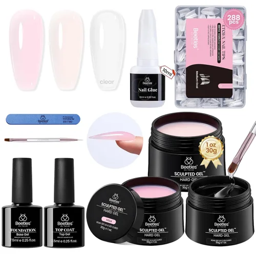 Miniatura 16 de Beetles - Gel Constructor Rosa Nude Gel Esculpido de Alta Dureza para Extensión de Uñas Reparación de Roturas Protección Duradero para Hogar Salón