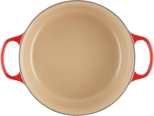 Miniatura 3 de Le Creuset Horno holandés redondo de hierro fundido esmaltado, 7.25 cuartos de galón, Cereza Cerise