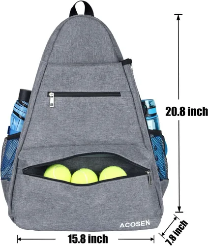Miniatura 2 de ACOSEN Bolsa de Tenis Mochila de Tenis - Bolsas de Tenis Grandes para Mujeres y Hombres para Sostener Raqueta de Tenis, Palas de Pickleball, Raqueta