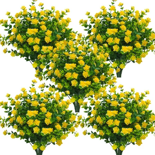 Miniatura 11 de Grunyia 10 paquetes de flores artificiales de narcisos para exteriores (azul)