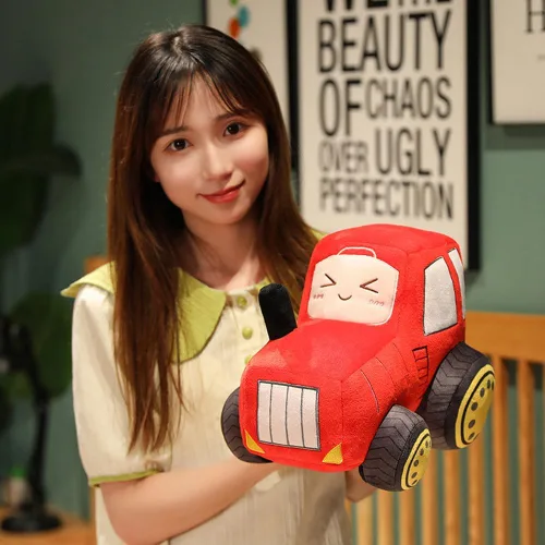 Miniatura 5 de XIYUAN (Juguete de peluche de coche de 12 pulgadas, almohada de felpa suave para automóvil, juguete de simulación, regalo para niños y niños (rojo)