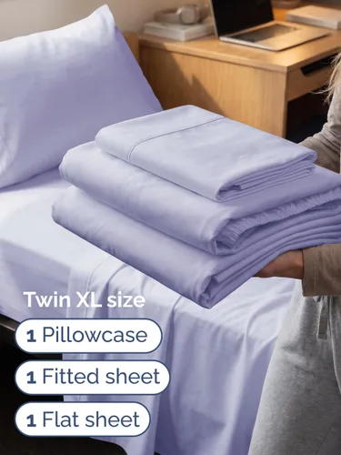 Miniatura 4 de Sábanas de Bolsillo Extra Profundo Twin XL - Juego de 3 Piezas de Sábanas Transpirables y Refrescantes - Juego de Sábanas de Lujo Hotelero - Suaves