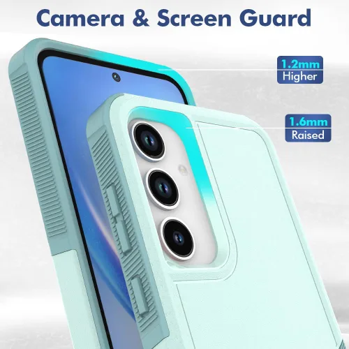 Miniatura 189 de Jeylly Compatible con Samsung Galaxy A22 5G Funda, Funda Samsung A22 5G con 2pcs protectores de pantalla de vidrio templado
