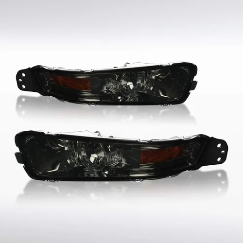 Miniatura 7 de Autozensation Compatible con Ford Mustang Gt V6 L+R 2005-2009, carcasa negra, luces de parachoques de lente transparente
