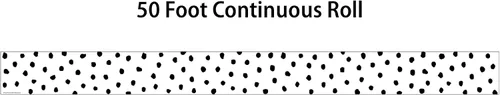 Miniatura 9 de Teacher Created Resources Borde enrollado recto blanco con lunares pintados en negro - 50 pies - Decora tablones de anuncios, paredes, escritorios