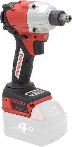 Miniatura 4 de BL350 Llave de impacto sin escobillas de 18 V, par de 350 Nm, accionamiento hexagonal de 1/2" y 1/4", 4 modos, ajustable de 4 velocidades