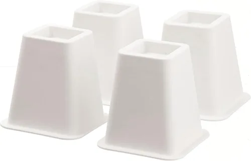 Miniatura 5 de HOME IT Elevadores de cama negros de alta calidad de 5 a 6 pulgadas, elevadores de muebles apilables resistentes para dormitorio universitario
