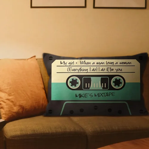 Miniatura 5 de NICEDREAM Funda de almohada personalizada Mixtape Retro 80s Music Pillow Cover Custom Name Throw Pillow Covers