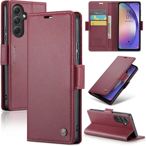 Miniatura 7 de Compatible con Samsung Galaxy A54 - Funda tipo cartera con bloqueo RFID, funda de piel con función atril para Samsung Galaxy A54 5G de 6.4 pulgadas