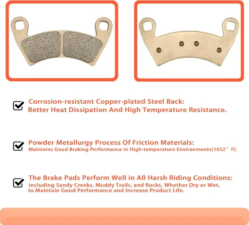 Miniatura 4 de Pastillas de freno delanteras y traseras para Polaris RZR XP 1000 EPS 2014-2022, RZR 1000 XP 4 Except Premium Edition 2014-2021, Ranger 570 700 800