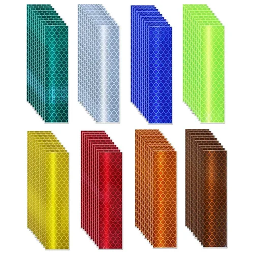 Miniatura 70 de Cinta reflectante blanca de 4 pulgadas, adhesivo de seguridad de advertencia impermeable para exteriores (10 pies)