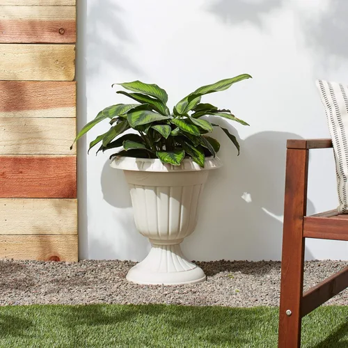 Miniatura 10 de Arcadia Garden Products PL20BG Maceta Urna Clásica Tradicional de Plástico Interior/Exterior, 10" x 12", Beige