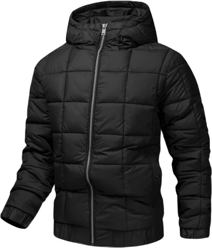 Miniatura 7 de Chaqueta de invierno con capucha para hombre, abrigo acolchado para esquí y nieve