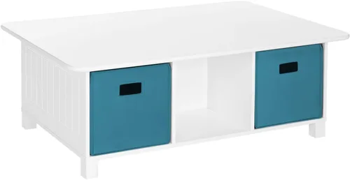 Miniatura 12 de RiverRidge Home RiverRidge - Mesa de actividades, color blanco con cubos de coral