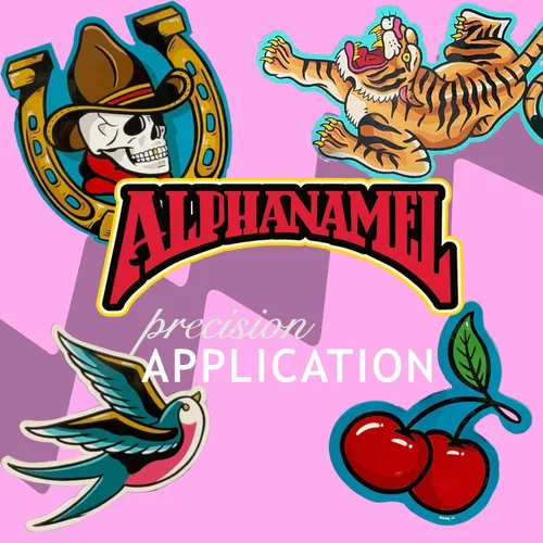 Miniatura 5 de Alphanamel Kit de estudiante de pinstriping, juego de pintura de 5 colores, 3 brochas de rayas Evil Trio y panel de aluminio de doble cara