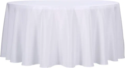 Miniatura 111 de Ascoza Paquete de 2 manteles rectangulares blancos de 60 x 84 pulgadas, tela de poliéster de 4 pies, para bodas, banquetes, restaurantes y fiestas