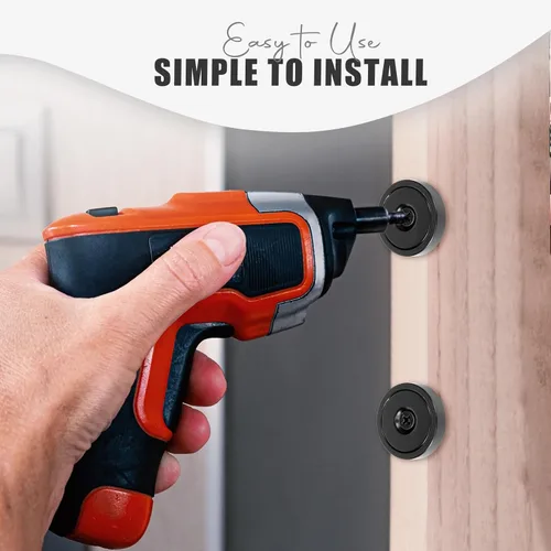 Miniatura 5 de Neosmuk Imanes, imán redondo súper fuerte con agujero en el centro para montaje en pared, imán de neodimio resistente con tornillo para pared, Mate