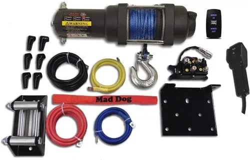 Miniatura 2 de Mad Dog 4500 LB Cabrestante y montaje Combo, cuerda sintética, para Arctic Cat/Textron 700 Merodeador HDX ('16-17)