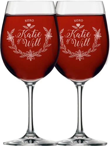 Miniatura 9 de My Personal Memories Juego de 2 vasos de vino, cerveza y whisky personalizados para parejas de 16 onzas (juego de 2 tazas de cerveza)