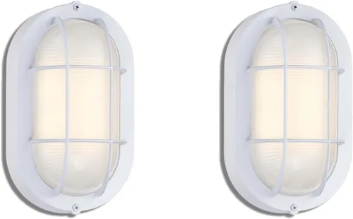 Miniatura 9 de WISBEAM Luz de mamparo LED, luz de pared LED para exteriores, regulable, 6 W, reemplazo de 60 W, 450 lúmenes, 3000 K, luz blanca diurna 80CRI