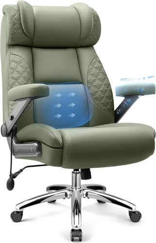 Miniatura 10 de Silla de Oficina para Escritorio, Silla Ejecutiva de Oficina para Computadora Grande y Alta, Silla de Oficina Extra Ancha de 500LBS de Alta Café