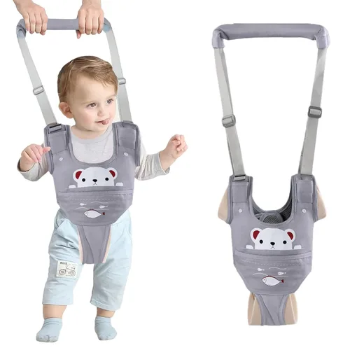 Miniatura 11 de Arnés de mano para caminar para bebé, cinturón ajustable para niños pequeños, arnés para caminar de pie, ayudante de aprendizaje con entrepierna Azul