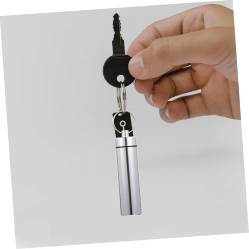 Miniatura 9 de Hemoton Llavero de metal 3pcs Caja de almacenamiento de metal Maleta Viaje Contenedor de metal de aluminio