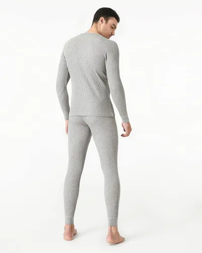 Miniatura 2 de LAPASA Men's Thermal Underwear Set Cotton Waffle Top Long Sleeve Long Johns Base Layer Shirt & Bottom Cold Weather M60