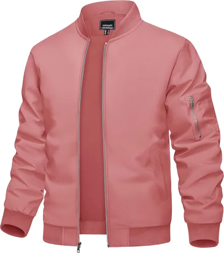 Miniatura 38 de TACVASEN Chaqueta bomber para hombre, ligera, casual, primavera, otoño, cortavientos, con cremallera y bolsillo
